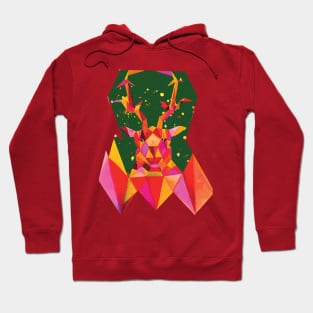 Red Festuve Stag Hoodie